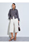 Burgundy Checked Tie-Up Cuffed Sleeves Shirt - 2