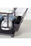 Bistro Bliss 2-Tier Dish Rack Set, Brown, Polypropylene, Metal - 6