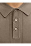 Brown Structure Knit Polo - 7