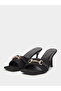 Black High-Heel Sandals with Buckle Detail - 2