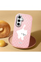Samsung Galaxy S24 Fe Compatible Shock-Absorbing Camera Protected Pink Silicone Case Cat - 2