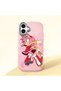 Pink Silicone Case with Shock-Absorbing Camera Protections Compatible with iPhone 16 Plus