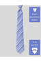 Blue White Striped Classic Tie – 8 cm Wide - 4