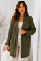 Pocketed Knitwear Cardigan R4596 Khaki - 3