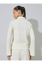 Off White Textured Knit Shirt with Front Button - 6