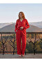 Buttoned Woven Satin Fabric Pajama Set
