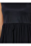 Black Solid Sleeveless Pleated A-Line Midi Dress - 4