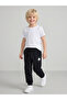 Boys Black Graphic Print Cuffed Hem Drawstring Joggers By Juniorloom - 4