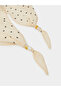 Beige Polka Dot Scarf - 2