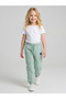 Girls Green Pintuck Details Printed Joggers By Juniorloom - 4