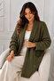 Pocketed Knitwear Cardigan R4596 Khaki