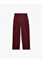 Regular Fit Viscose Blend Pleated Wide Leg Trousers with Regular Waist Pockets - 5