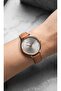 Lc06461.475 Brown Cord Minimalist Women's Wristwatch