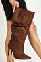 Women's Thin Heel Pointed Toe High Bellows Boots - 4