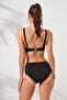 Underwire Gathering Bikini Set Black 2025 New Season - 2