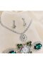 Luxury White Stone Jewellery Set for Women – Elegant Necklace, Earrings & Stone Watch – Modern Premium Fashion Accessories Set gift box included - 7