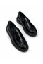 Men's Black Patent Leather Loafer Shoes Thick Sole Classic and Casual Daily Moccasins