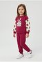 Girl's Seasonal 2-Yarn Cotton Rabbit Figure Tracksuit Top and Bottom Set 2-6 Years Old
