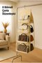 8-Pocket In-Cabinet Bag and Shoe Organizer Cream 110X37 - 2