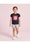 Girls Black Summer Graphic T-Shirt - 2