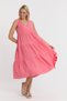 Muslin Avlonya Dress - Strappy Midi Dress - 3010-Pink - 4