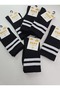 Pack of 6 Black and White Cotton Striped Unisex Long College Socks – Washable, Scented, Seamless Toe - 2