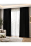 Black Single Wing Cornice Blackout Background Curtain, Light-Proof, Blackout Curtain