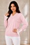 Women's V-Neck Lace Detailed Pearl Buttoned Long Sleeve Knitwear Sweater - 3