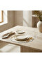 Scalloped Placemat with Embroidered Border - 38 cm - 4