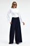 Women's Basic Wide Sleeve White Crop Blouse - 2