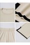 Minimalist Women's Knitwear Set Polo Neck Sweater and Pants - 4