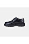 Men's Black Lace-Up Leather Classic Shoes with Brogue Detail - 3