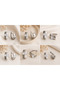 Baguette Stone Steel Earrings - 2