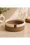 Aira Decorative Wicker Basket |   Natural Weave Design, Multi-Purpose Round Basket, Stylish Organizer for Living Room, Kitchen, Bathroom and Home Organization, Modern Decoration Item - 4
