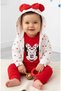 Minnie Mouse 3-Piece Baby Girl Set with Heart Hoodie and Cardigan. 100% Cotton.