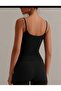 Women's Black Thin Strap Elastic Casual Blouse Undershirt - 2