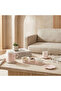 Butterfly Embossed 3-Piece Porcelain Serving Bowl Set with Tray - 5