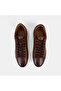 Men's Tan Laced Thick Sole Leather Sneakers - 6