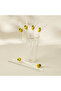Floral Accent 7-Piece Glass Straw and Cleaning Brush Set - 5