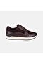 Men's Bitter Brown Lace-Up Leather Sneakers with Suede Detail - 2