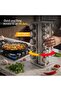 Revolving Spice Rack Organizer with 20 Jars–Stainless Steel Rotating Spice Carousel & Seasoning Jar Set | Spice Containers Organizer Jars Set, Masala Boxes, Suitable for Countertop, Cabinet - 7