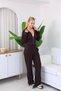 Women's Stand Collar Zippered Wide Leg Two-Piece Tracksuit Set - 4