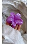 Shiny Acetate Hair Clip with Floral Design, Tropical Hair Accessory - 6