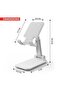 Foldable Desktop Phone Holder, Tablet and Phone Stand, Multi-Directional Free Adjustment, White - 6