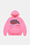 Still Moving Printed Oversize Unisex Washable Pink Hoodie - 2