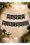 Happy Birthday Letter Banner with Hanging Ribbon for Birthday Party Decoration | Black - 4