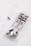 Children's Animal Figured Fork Spoon Set White - Thn76781 - 3