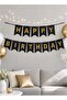 Happy Birthday Letter Banner with Hanging Ribbon for Birthday Party Decoration | Black - 3