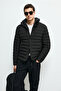 June Goose Feather Men's Coat Black