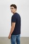 Interview Basic Modal 0 Collar Navy Blue T-Shirt - 6